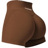 image:imageYEOREO Scrunch Butt Workout Shorts 35  Seamless V Cross Waist Sports Gym for WomenSangria