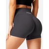 image:imageYEOREO Scrunch Butt Workout Shorts 35  Seamless V Cross Waist Sports Gym for WomenShale Brown