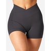 image:imageYEOREO Scrunch Butt Workout Shorts 35  Seamless V Cross Waist Sports Gym for WomenShale Brown