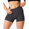 image:imageYEOREO Scrunch Butt Workout Shorts 35  Seamless V Cross Waist Sports Gym for WomenShale Brown