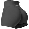 image:imageYEOREO Scrunch Butt Workout Shorts 35  Seamless V Cross Waist Sports Gym for WomenSmoke Grey