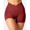image:imageYEOREO Scrunch Butt Workout Shorts 35  Seamless V Cross Waist Sports Gym for WomenWine