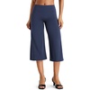 image:imageYEOREO Ease No Front Seam Capris for Women Low Rise VBack Yoga Pants  21 Inseam Straight Leg Glute Contouring Relaxed BelowKnee Fit No Camel Toe Workout and LoungeNavy Blue