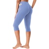image:imageYEOREO Ease Womens Workout Capri Leggings with Pockets No Front Seam Pants  High Waisted Hidden Scrunch Tummy Control Butt lifting buttery soft Gym Yoga Going Out Capri Leggings 17 InseamSea Blue