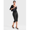 image:imageYEOREO Ease Womens 34 Sleeve Tops Workout Yoga Shirts  Double Lined Scoop Neck Slim Fit Soft Breathable Gym RunningBlack