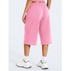 image:imageYEOREO Ease Women Wide Leg Capri Pants with Pockets Low Rise Sweatpants  17 Inseam Loose Fit Adjustable Drawstring Elastic Waistband CasualBlush Pink