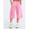 image:imageYEOREO Ease Women Wide Leg Capri Pants with Pockets Low Rise Sweatpants  17 Inseam Loose Fit Adjustable Drawstring Elastic Waistband CasualBlush Pink