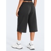 image:imageYEOREO Ease Women Wide Leg Capri Pants with Pockets Low Rise Sweatpants  17 Inseam Loose Fit Adjustable Drawstring Elastic Waistband CasualDark Gray