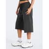 image:imageYEOREO Ease Women Wide Leg Capri Pants with Pockets Low Rise Sweatpants  17 Inseam Loose Fit Adjustable Drawstring Elastic Waistband CasualDark Gray