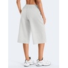 image:imageYEOREO Ease Women Wide Leg Capri Pants with Pockets Low Rise Sweatpants  17 Inseam Loose Fit Adjustable Drawstring Elastic Waistband CasualSlate Gray