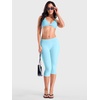 image:imageYEOREO CoreFlex Low Rise Butt Lifting Capri Leggings 16 Seamless Pants  No Front Seam Workout Gym Cropped Yoga Pants Scrunch Booty Impact for WomenBlue Topaz