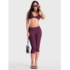 image:imageYEOREO CoreFlex Low Rise Butt Lifting Capri Leggings 16 Seamless Pants  No Front Seam Workout Gym Cropped Yoga Pants Scrunch Booty Impact for WomenBronze Plum