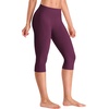 image:imageYEOREO CoreFlex Low Rise Butt Lifting Capri Leggings 16 Seamless Pants  No Front Seam Workout Gym Cropped Yoga Pants Scrunch Booty Impact for WomenBronze Plum