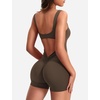 image:imageYEOREO CoreFlex Women One Piece Workout Jumpsuits Backless Yoga Romper  Sleeveless V Back Tummy Control Gym U Neck Removable PadsCoffee