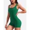 image:imageYEOREO CoreFlex Women One Piece Workout Jumpsuits Backless Yoga Romper  Sleeveless V Back Tummy Control Gym U Neck Removable PadsStorm Green