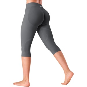 image:imageYEOREO CoreFlex Low Rise Butt Lifting Capri Leggings 16 Seamless Pants  No Front Seam Workout Gym Cropped Yoga Pants Scrunch Booty Impact for WomenCopper Ash