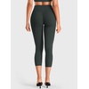 image:imageYEOREO Ease Capri Leggings for Women 21 No Front Seam Yoga PantsAsphalt Green