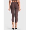 image:imageYEOREO Ease Capri Leggings for Women 21 No Front Seam Yoga PantsChocolate