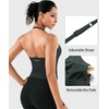 image:imageYEOREO CoreFlex Womens Strappy Halter Tops with Pads Backless Tank Top CamiAsphalt Green