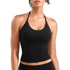 image:imageYEOREO CoreFlex Womens Strappy Halter Tops with Pads Backless Tank Top CamiBlack