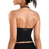 image:imageYEOREO CoreFlex Womens Strappy Halter Tops with Pads Backless Tank Top CamiBlack