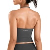 image:imageYEOREO CoreFlex Womens Strappy Halter Tops with Pads Backless Tank Top CamiCarbon Gray
