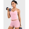 image:imageYEOREO CoreFlex Womens Strappy Halter Tops with Pads Backless Tank Top CamiInfant Pink