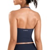 image:imageYEOREO CoreFlex Womens Strappy Halter Tops with Pads Backless Tank Top CamiNavy Blue