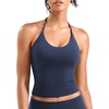 image:imageYEOREO CoreFlex Womens Strappy Halter Tops with Pads Backless Tank Top CamiNavy Blue