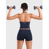 image:imageYEOREO CoreFlex Womens Strappy Halter Tops with Pads Backless Tank Top CamiNavy Blue