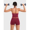image:imageYEOREO CoreFlex Womens Strappy Halter Tops with Pads Backless Tank Top CamiRuby Red