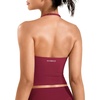 image:imageYEOREO CoreFlex Womens Strappy Halter Tops with Pads Backless Tank Top CamiRuby Red