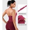 image:imageYEOREO CoreFlex Womens Strappy Halter Tops with Pads Backless Tank Top CamiRuby Red