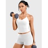 image:imageYEOREO CoreFlex Womens Strappy Halter Tops with Pads Backless Tank Top CamiWhite
