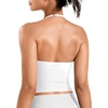 image:imageYEOREO CoreFlex Womens Strappy Halter Tops with Pads Backless Tank Top CamiWhite